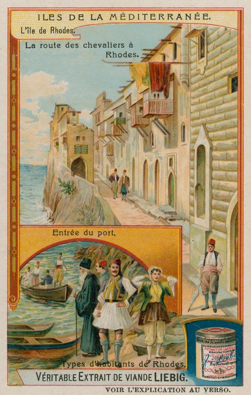 Rhodes: A entrada para o porto e a estrada tomada pelos cavaleiros hospitaleiros de European School