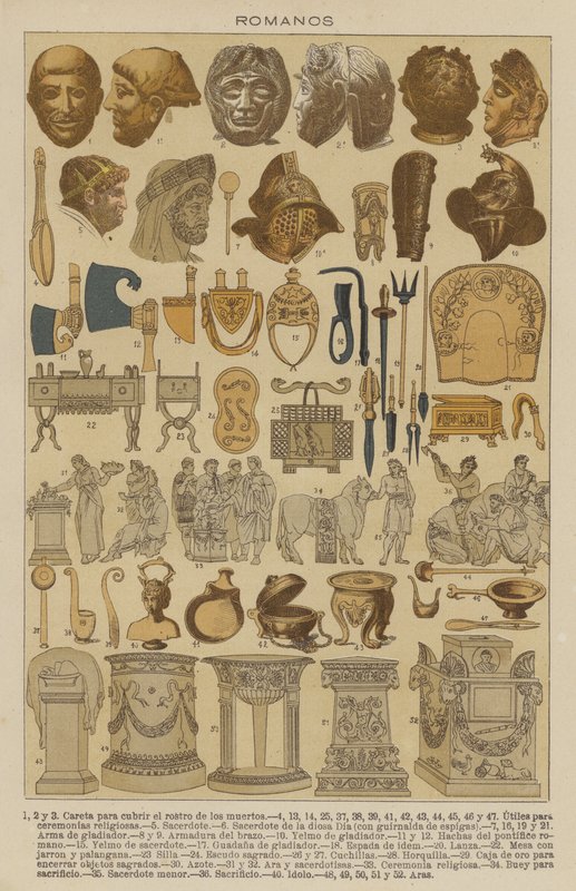 Romanos (cor litho) de European School