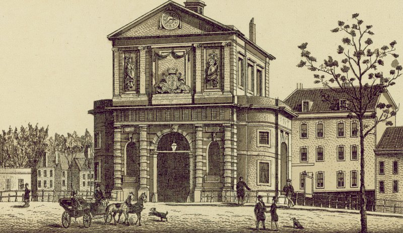Roterdão: Delftsche Poort (litografia) de European School