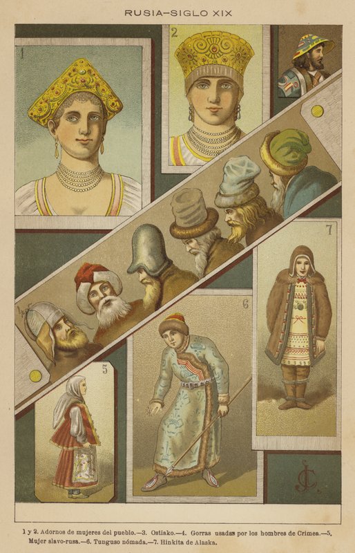 Rússia, século XIX (cor litho) de European School
