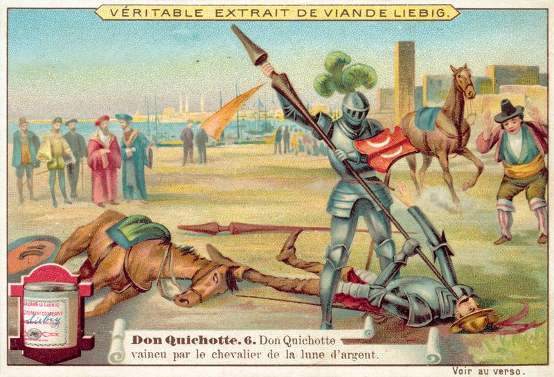 Cena de Dom Quixote (chromolitho) de European School