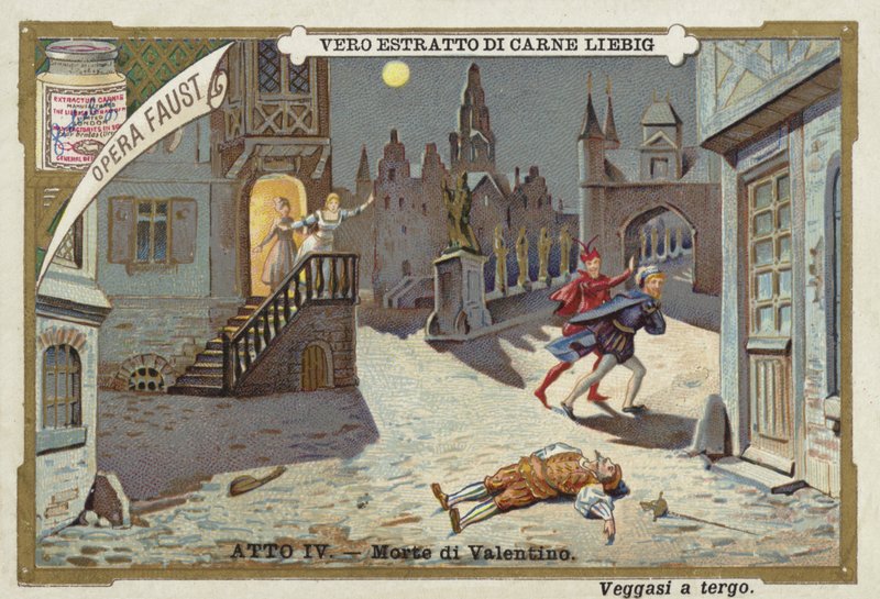 Cena de Fausto, uma ópera de Charles Gounod de European School