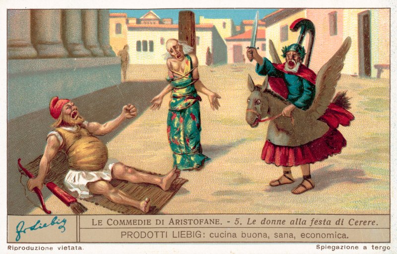 Cena de Thesmophoriazusae (chromolitho) de European School