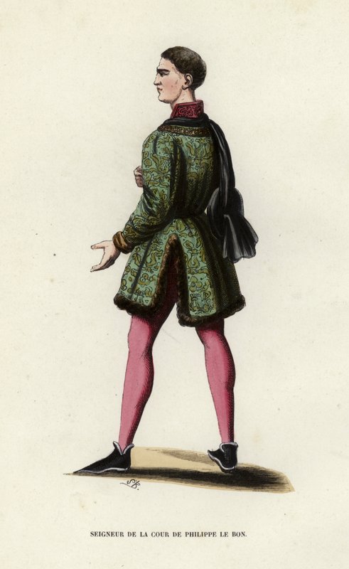 Seigneur De La Cour De Philippe Le Bon (gravura a cores) de European School