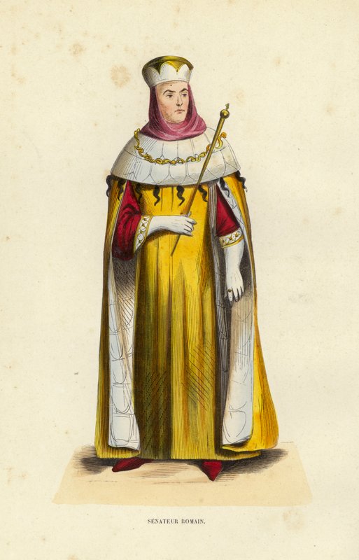 Senador Romain (gravura colorida) de European School