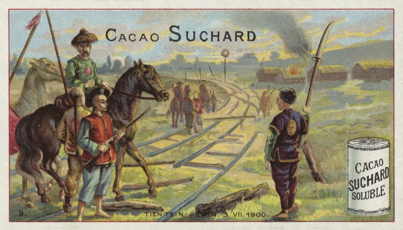 Ferrovia cortada entre Tianjin e Pequim, Boxer Rebellion, 1900 de European School