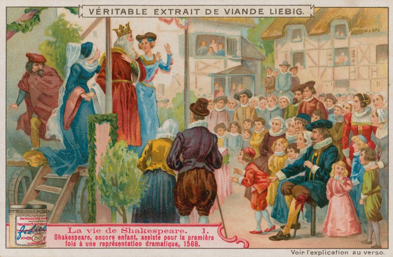 Shakespeare, quando criança, ajudando em uma produção dramática pela primeira vez de European School