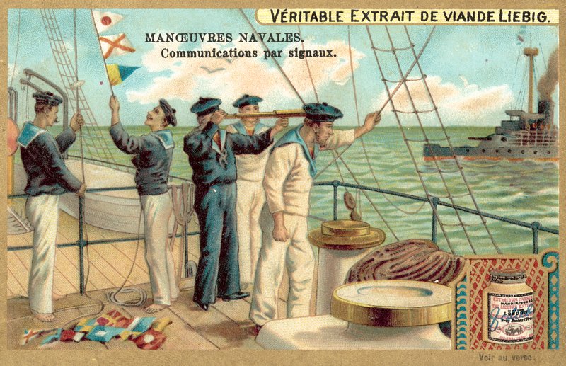 Sinalização entre navios (chromolitho) de European School