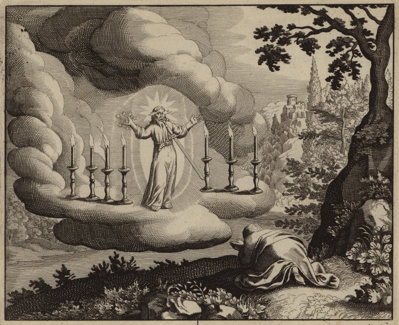 A visão de São João de Jesus Cristo (gravura) de European School