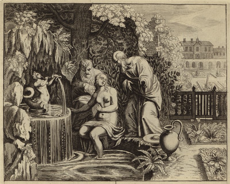 Susanna e os anciãos (gravura) de European School