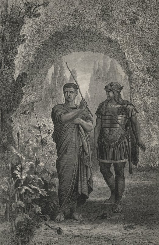 Tarquínio O Grande e o Enviado de Sextus (gravura) de European School