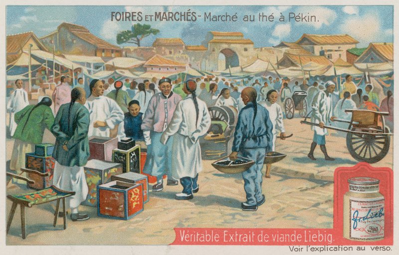 Mercado de chá em Pequim de European School