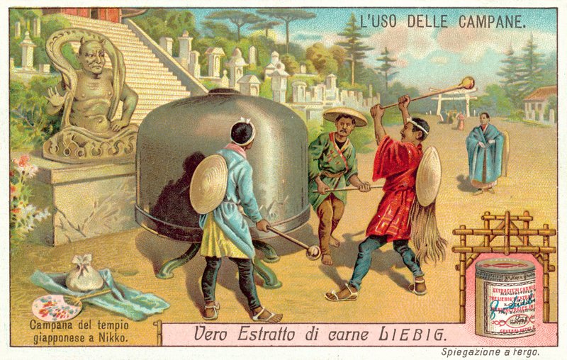 Sino do templo em Nikko, Japão (chromolitho) de European School