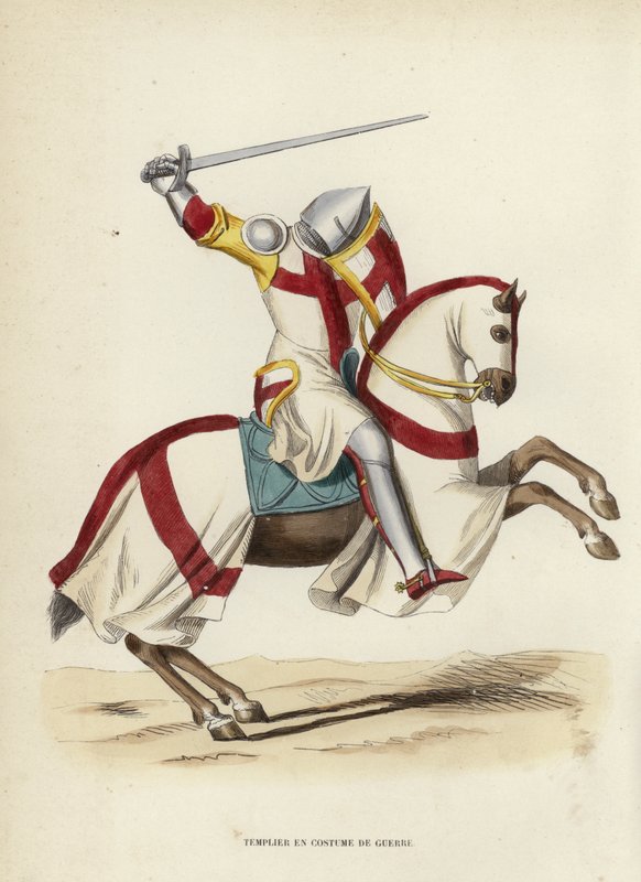 Templier En Costume De Guerre (gravura colorida) de European School