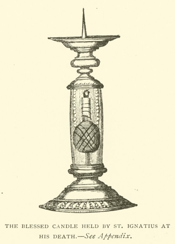 A Bem-aventurada Vela segurada por Santo Inácio na sua morte (gravura) de European School