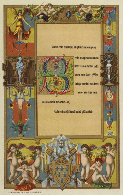 O Livro de Horas (litografia a cores) de European School