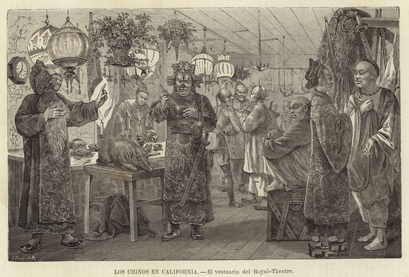 Os chineses na Califórnia - El vestuario del Royal-Theatre de European School