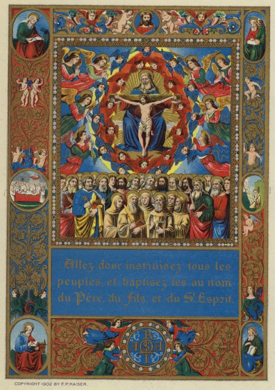 A Igreja Militante (litografia a cores) de European School