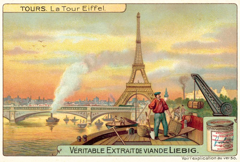 A Torre Eiffel, Paris (chromolitho) de European School