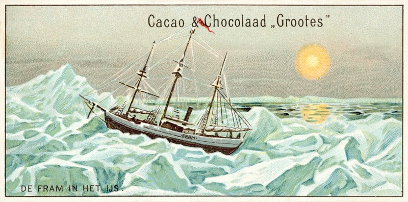 O quadro no gelo (chromolitho) de European School