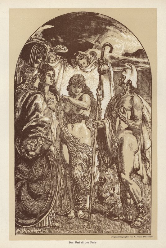 O Julgamento de Paris (litho) de European School