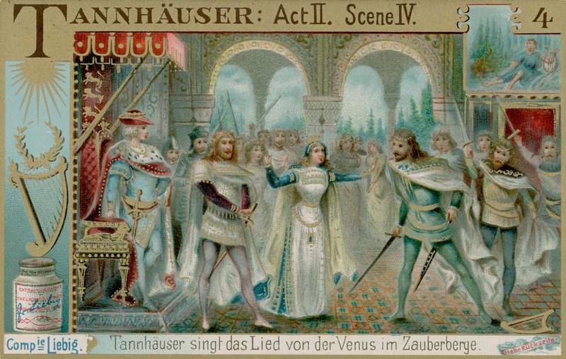 A competição do canto em Wartburg (chromolitho) de European School
