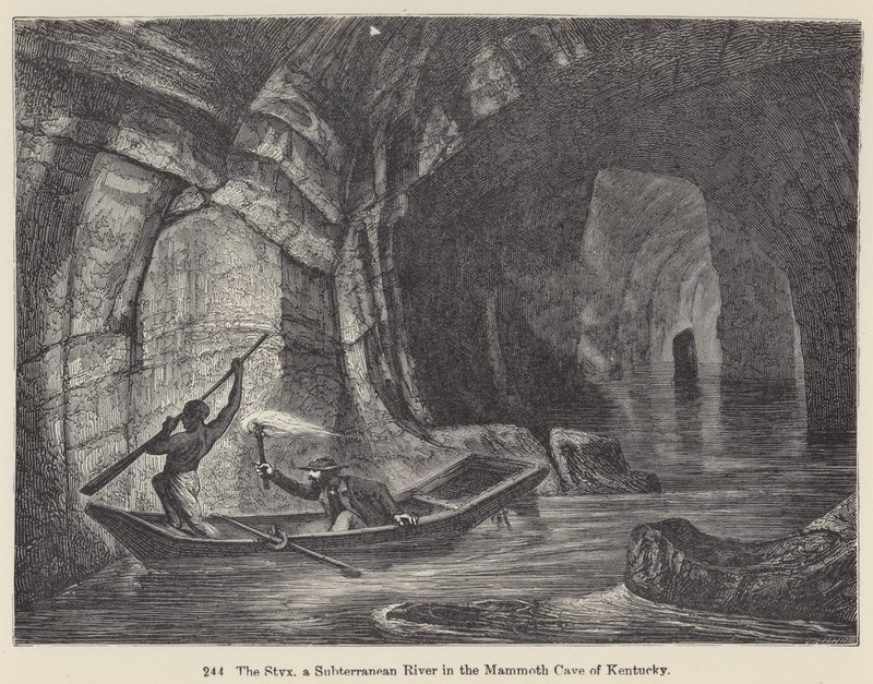 The Styx, a Subterranean River in the Mammoth Cave of Kentucky (gravura) de European School