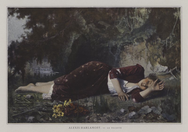 The Young Girl (cor litho) de European School