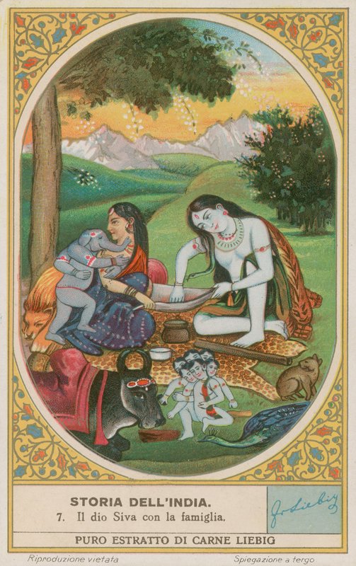 O deus Shiva e sua família de European School