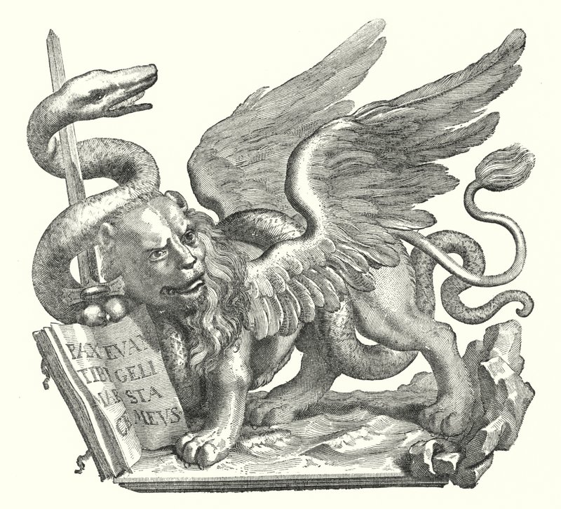 O leão de Veneza (gravura) de European School
