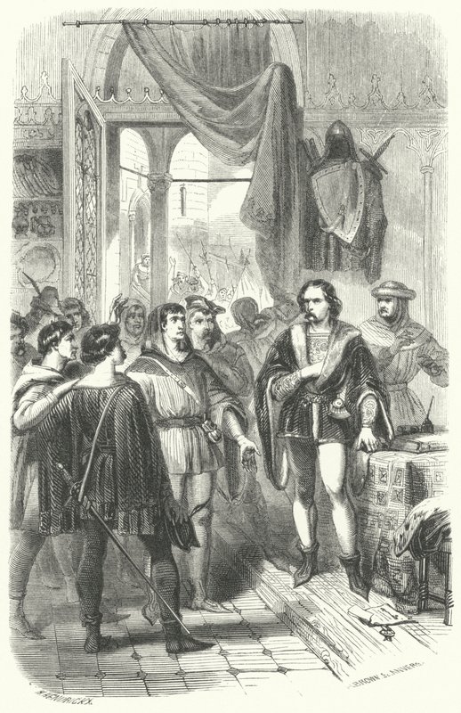 O povo de Gante pede a Philip van Artevelde para liderar a sua rebelião contra Luís II, Conde da Flandres de European School