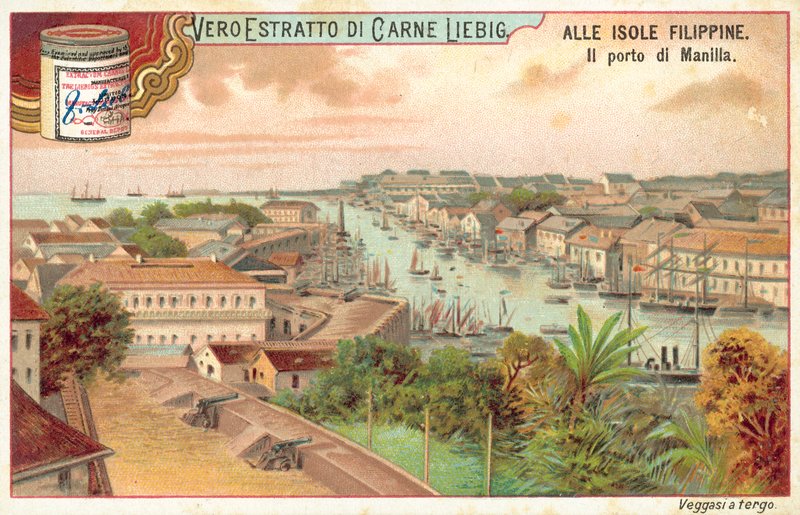 O porto de Manila (chromolitho) de European School