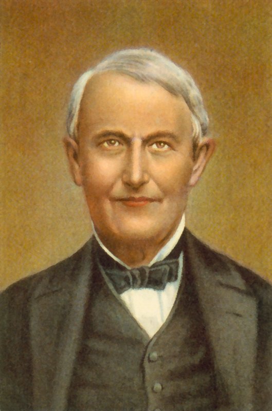 Thomas Edison (litografia a cores) de European School