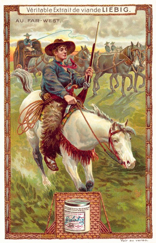 Viajar através das planícies (chromolitho) de European School