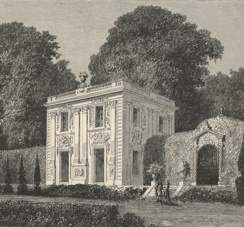 Um pavilhão em Marly (gravura) de European School
