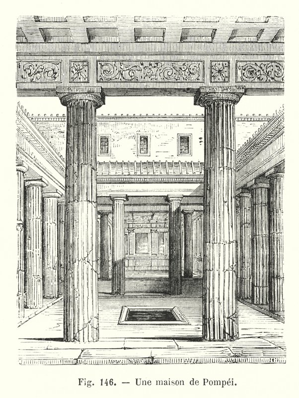 Uma casa em Pompeia (gravura) de European School