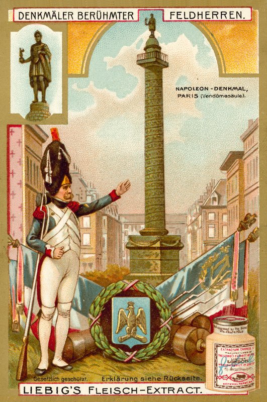 Coluna Vendome, monumento a Napoleão, Paris (chromolitho) de European School