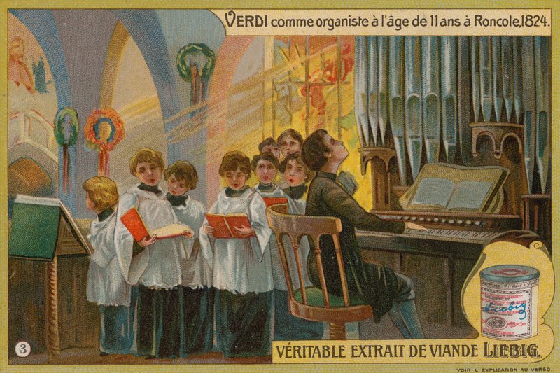 Verdi Jogando o Órgão em Roncole de European School