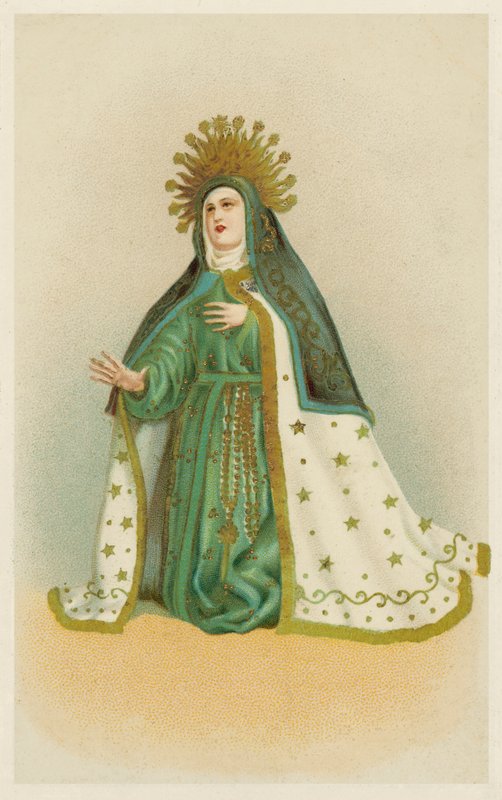 Virgem Maria (cromolito) de European School