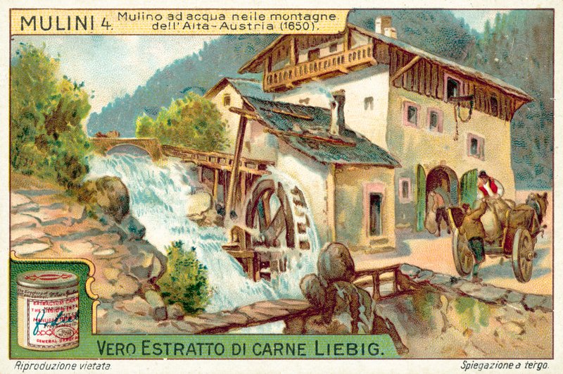 Moinho de água nas montanhas da Alta Áustria de European School