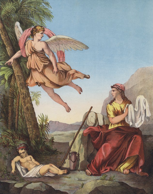 Agar e o Anjo no deserto de Eustache Le Sueur
