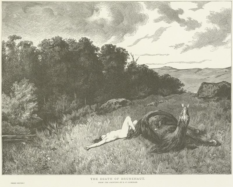 A morte de Brunehaut de Evariste Vital Luminais