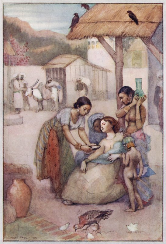 Ilustração para Cranford pela Sra. Gaskell (cor litho) de Evelyn Paul