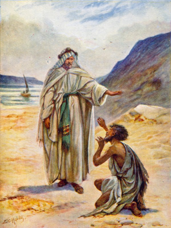 Deliverance from Evil (cor litho) de Evelyn Stuart Hardy