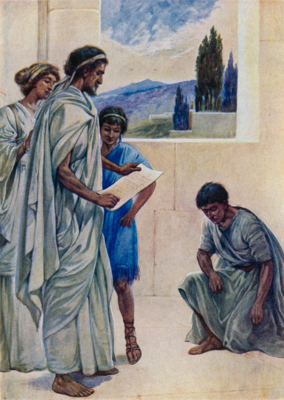 Onésimo que fugiu do seu mestre (cor litho) de Evelyn Stuart Hardy