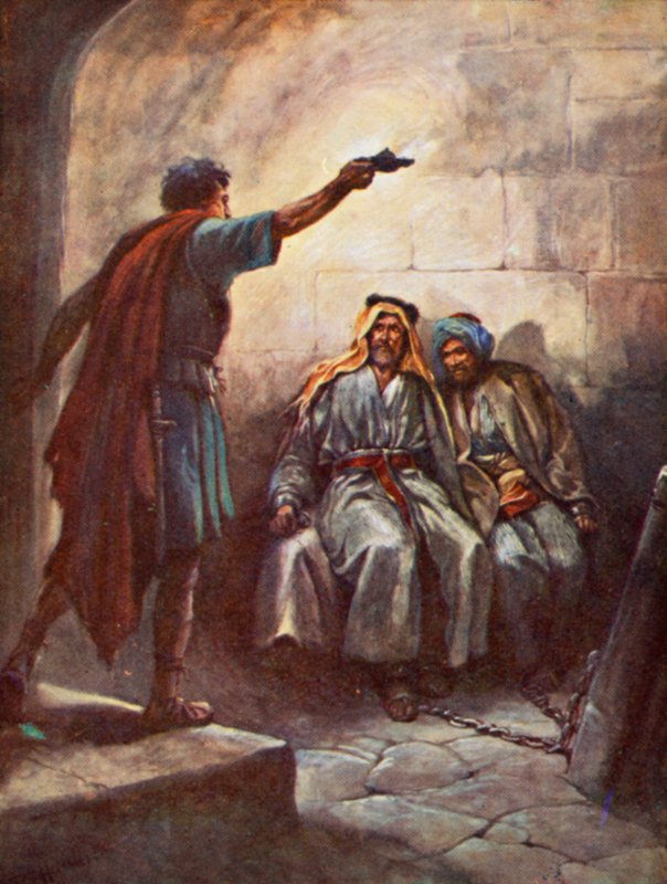 Paul e Silas na Prisão (cor litho) de Evelyn Stuart Hardy