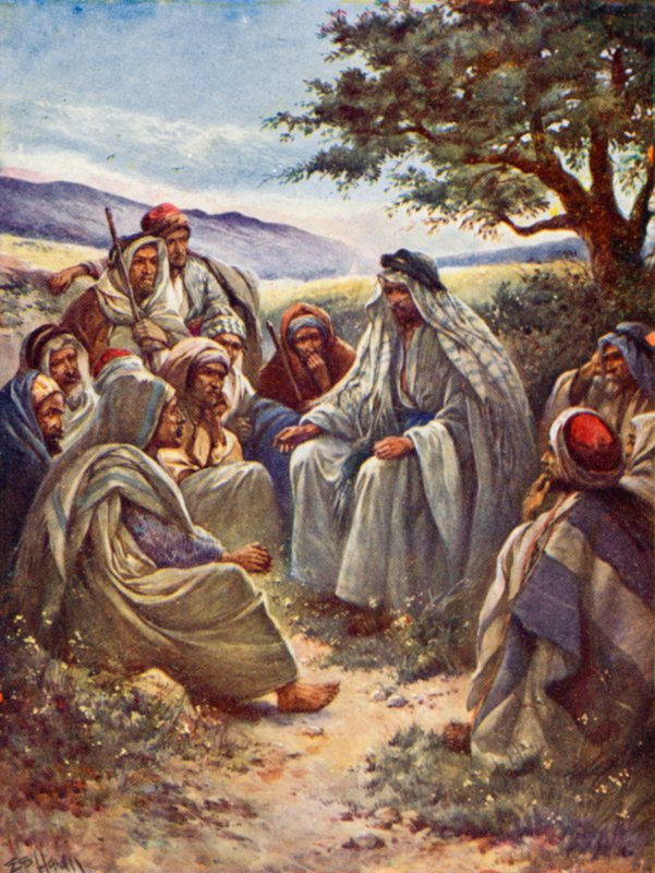 Sermão da Montanha (cor litho) de Evelyn Stuart Hardy