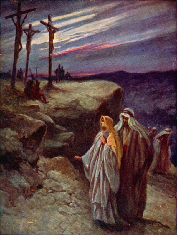 A Crucificação (cor litho) de Evelyn Stuart Hardy