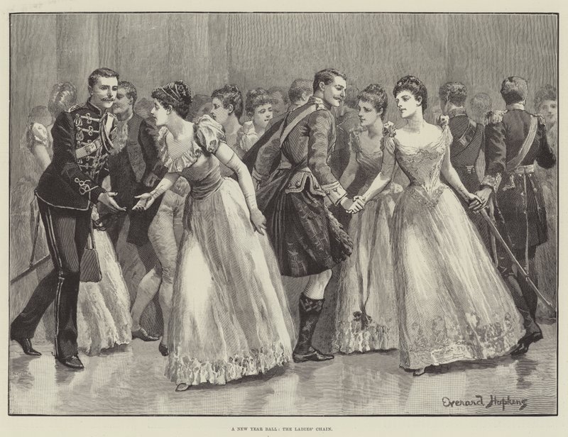 Um baile de Ano Novo, a cadeia feminina de Everard Hopkins