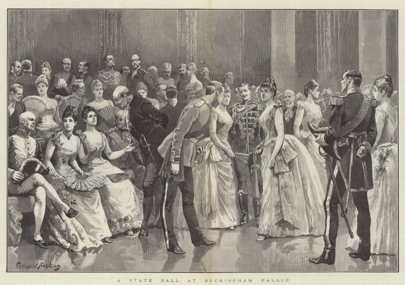 Uma bola do estado no Palácio de Buckingham de Everard Hopkins